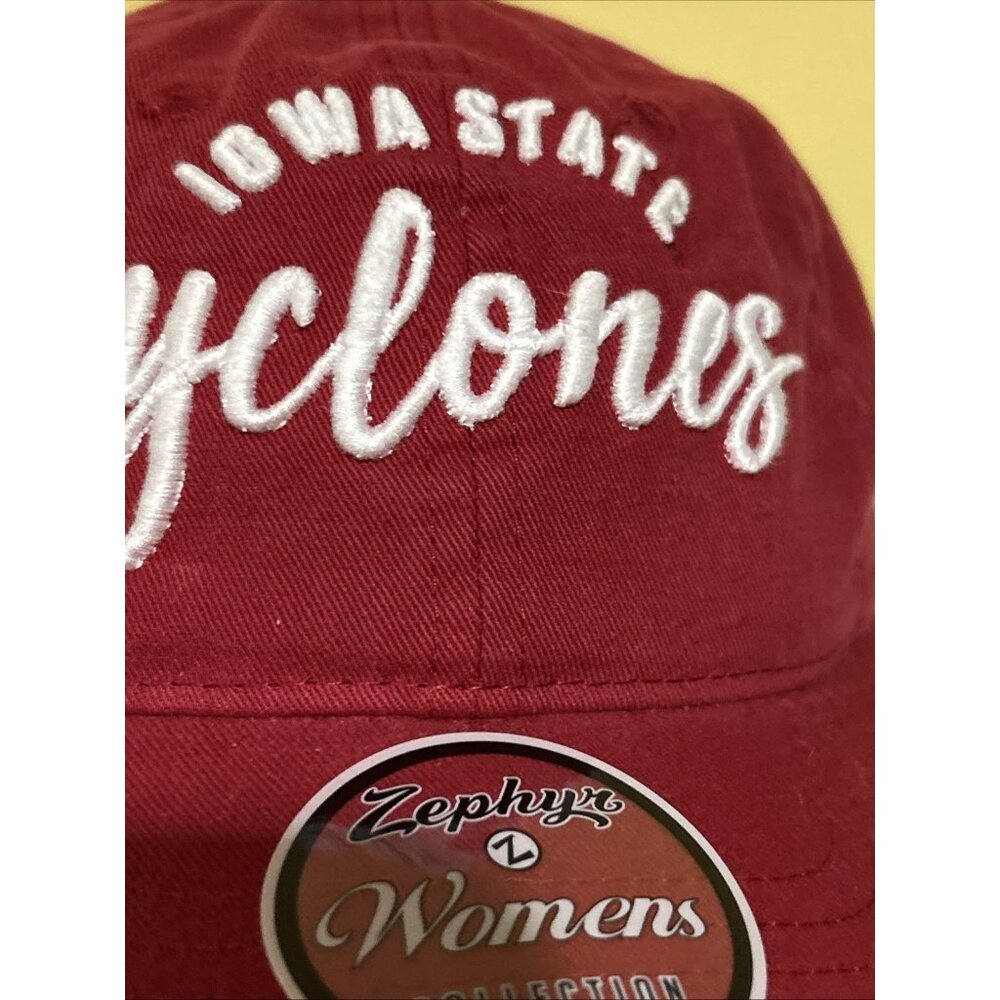 NEW Iowa State Cyclones ISU Red Embroidered Zephyr Adjustable Cotton Hat Women's - Picture 3 of 8